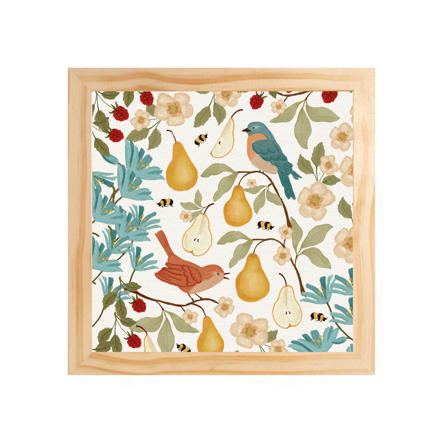 Quadro com moldura Pinus | Ninho de Amoras