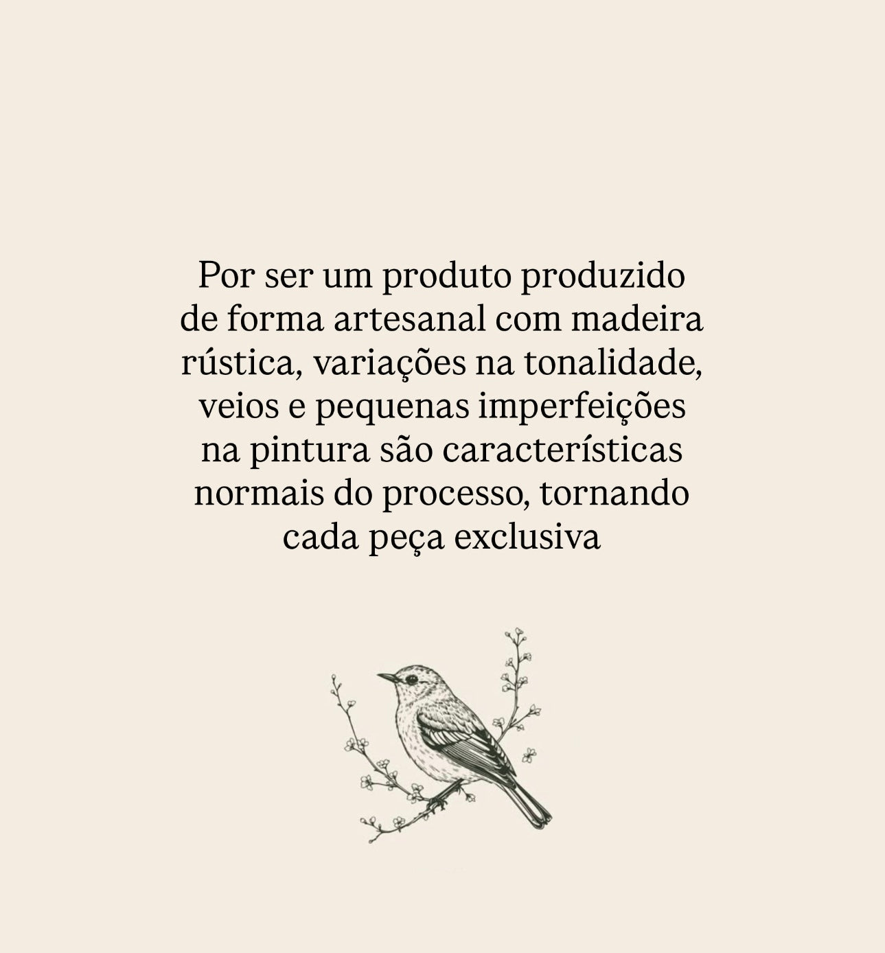 Bandeja de Madeira Rústica Farmhouse com Passarinho | tamanho P