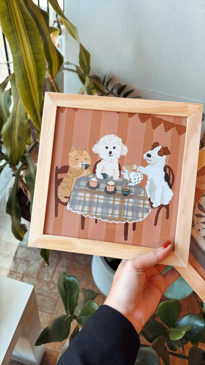 Quadro com moldura Pinus | Hora do Chá