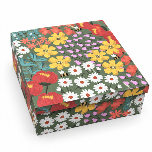 Caixa Quadrada Grande - 30cm | Flores do Campo