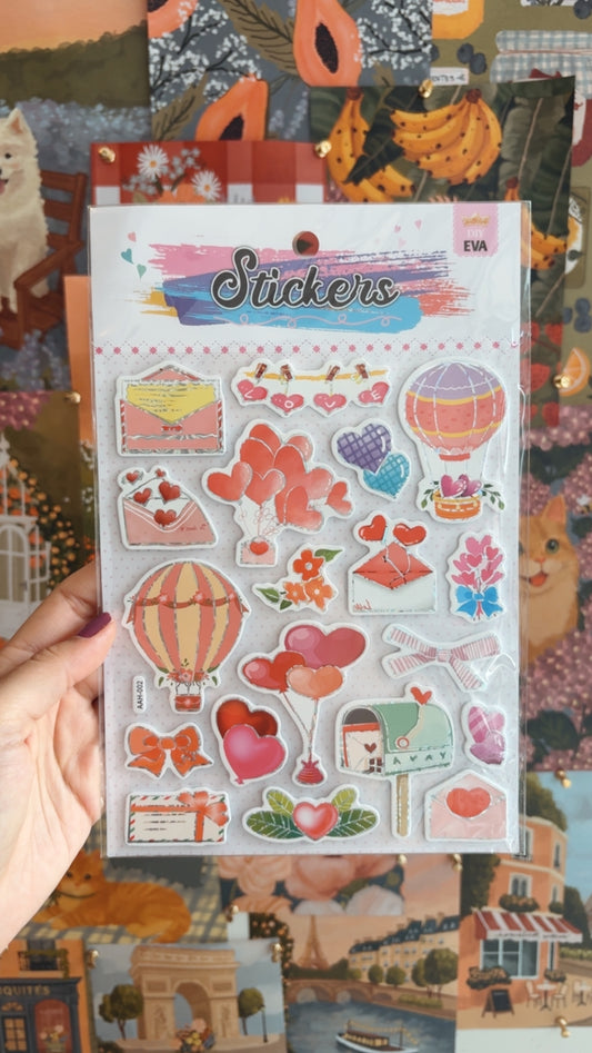 Cartela de Adesivos | Love Mail