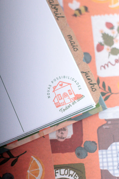 [PRÉ-VENDA] Planner 2026 não-datado | Hortênsias e Ronron