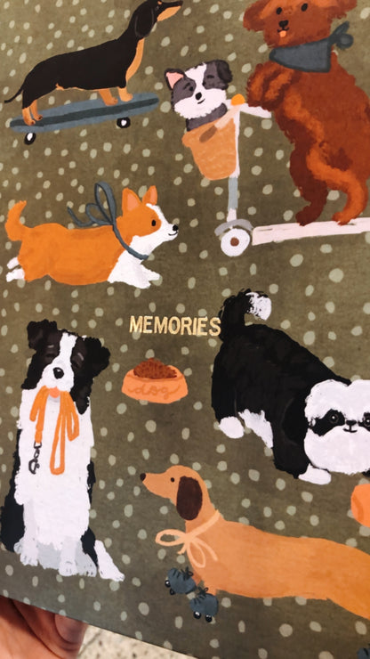 Scrapbook - Álbum de Fotos Cachorros Brincando