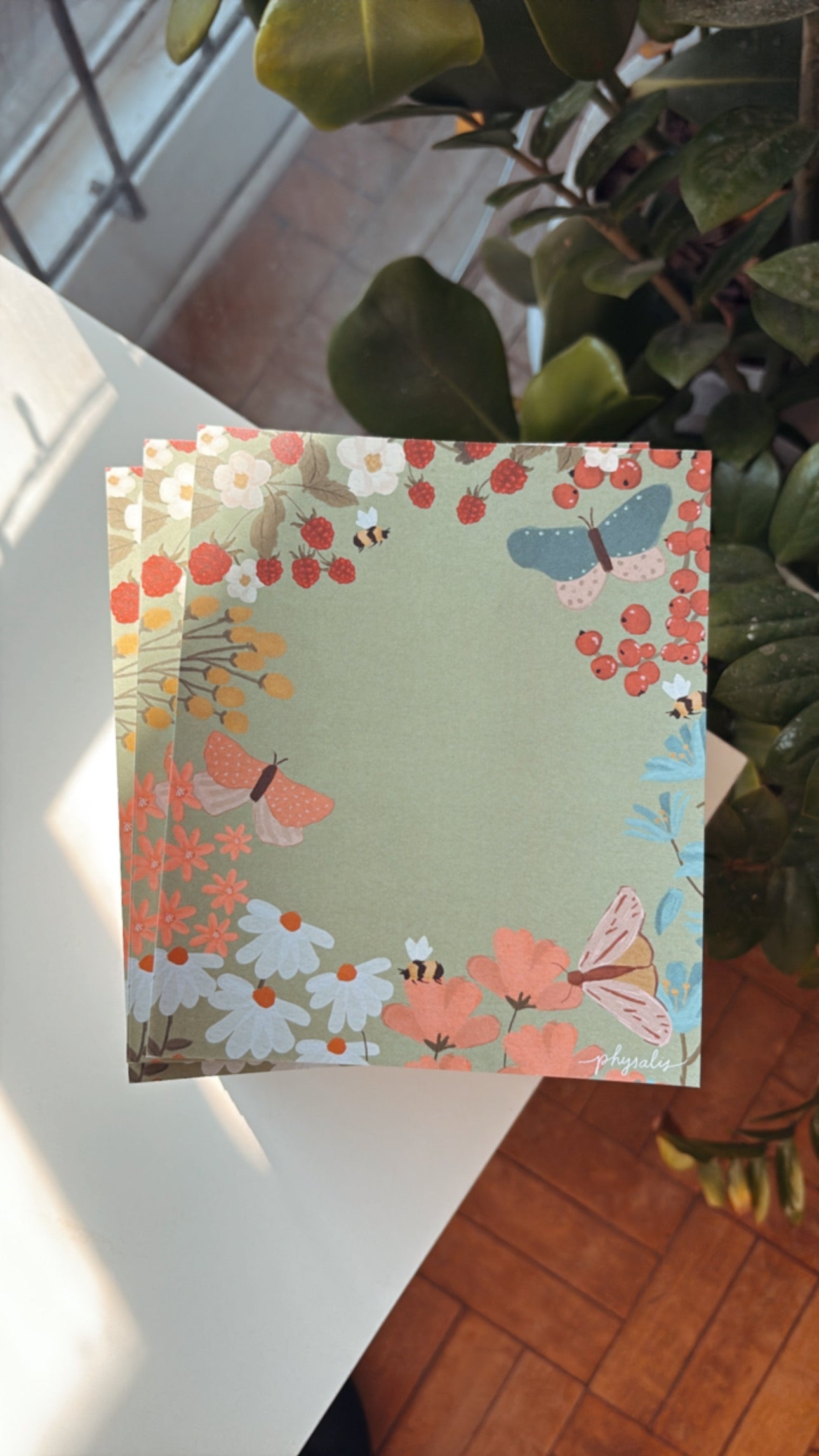 Kit Papéis de Carta | 02 blocos: 1 borboleta + 1 pássaro