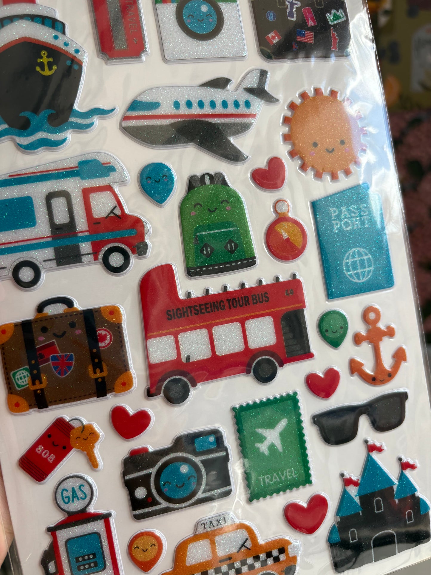 Cartela de Adesivos | Travel
