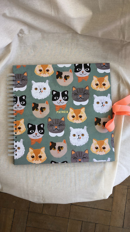 Scrapbook - Álbum de Fotos Carinhas de Gato