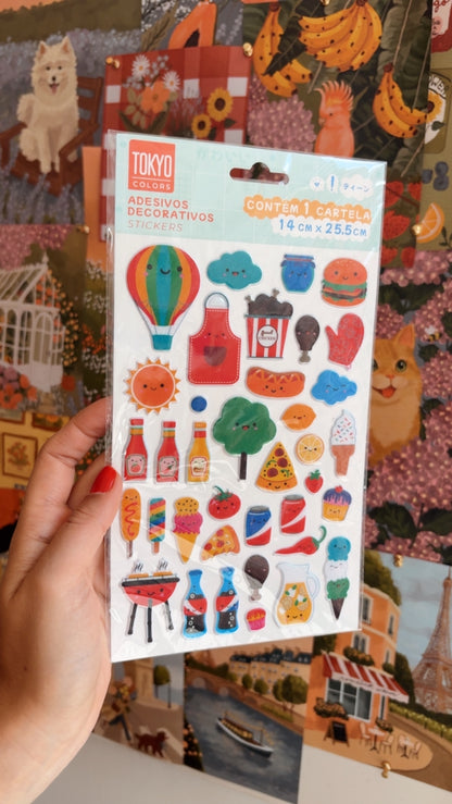 Cartela de Adesivos | Happy Sunday