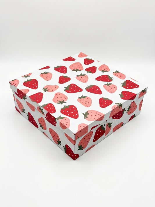 Caixa Quadrada Grande - 30cm | Strawberry SweetHeart