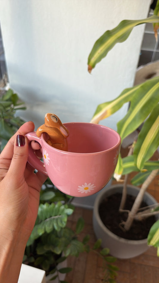 Caneca de Porcelana Coelho Rosa