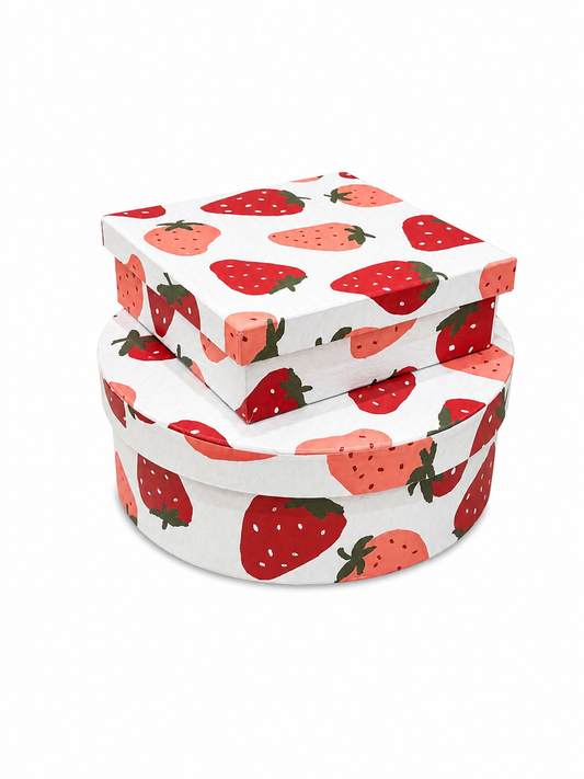KIT Caixa MDF Redonda + Quadrada | Strawberry SweetHeart (Cópia)