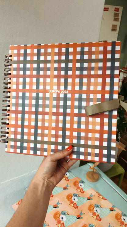 Scrapbook - Álbum de Fotos da Estampa Xadrez Baby