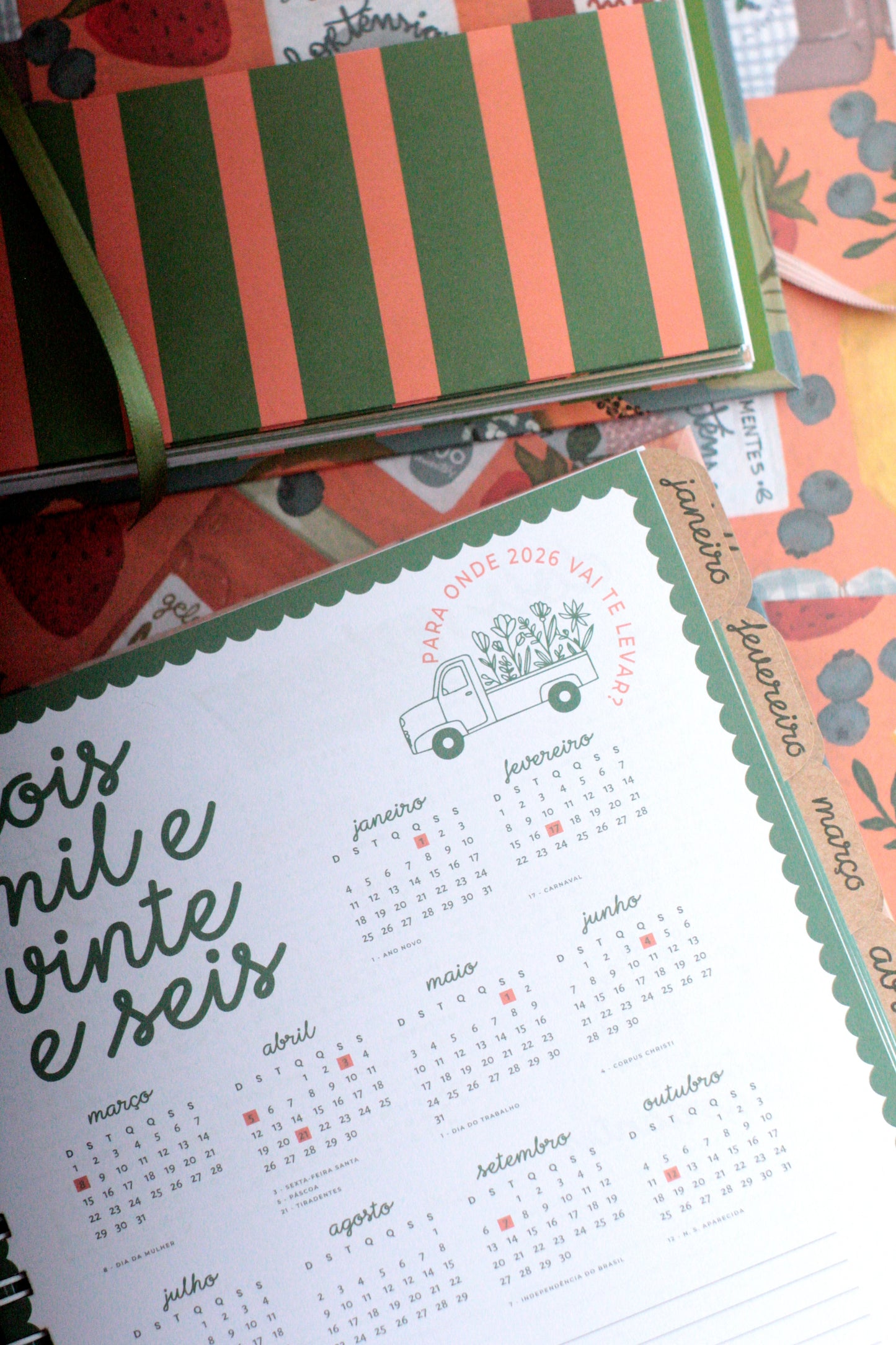 [PRÉ-VENDA] Planner 2026 não-datado | Hortênsias e Ronron