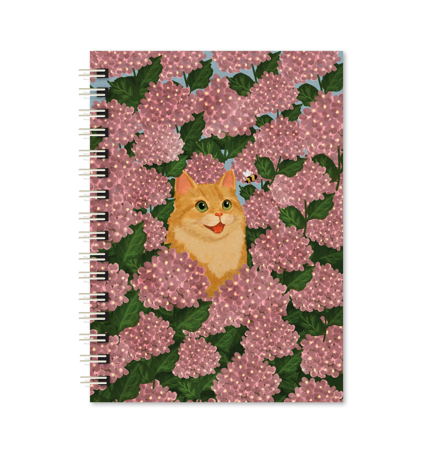 Caderno A4 | Hortênsias e Ronron