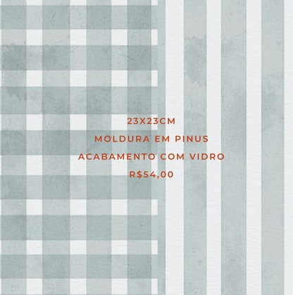 Quadro 23x23cm - com Polaroid | Listrado