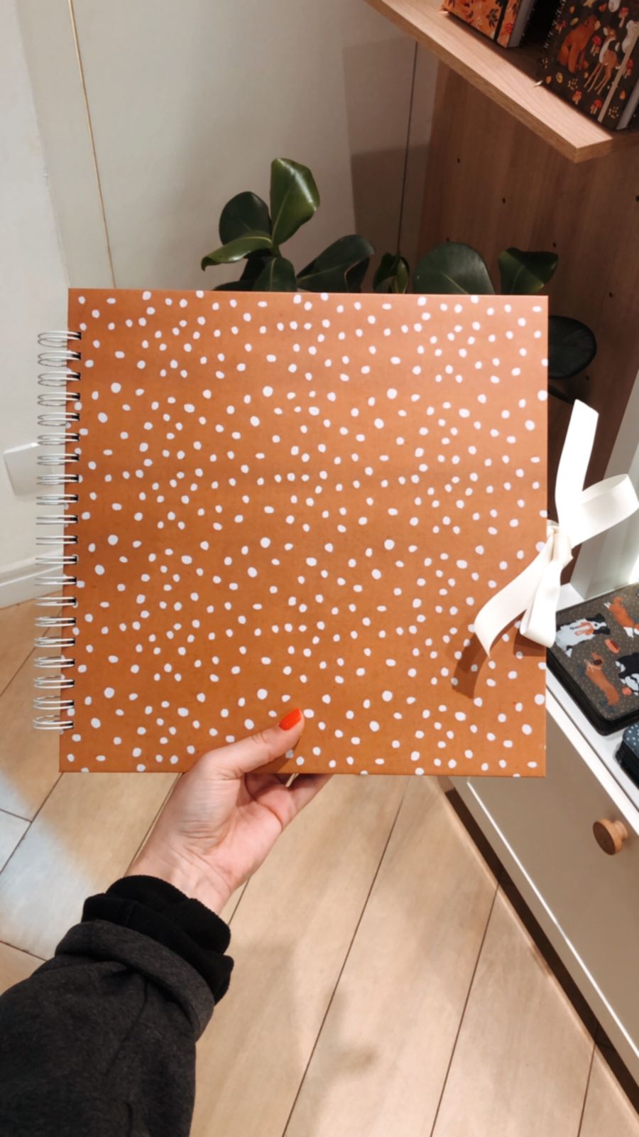 Scrapbook - Álbum de Fotos Poá Bege