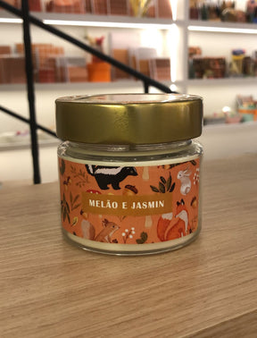 Vela Aromática Melão e Jasmin - Bosque Rosa