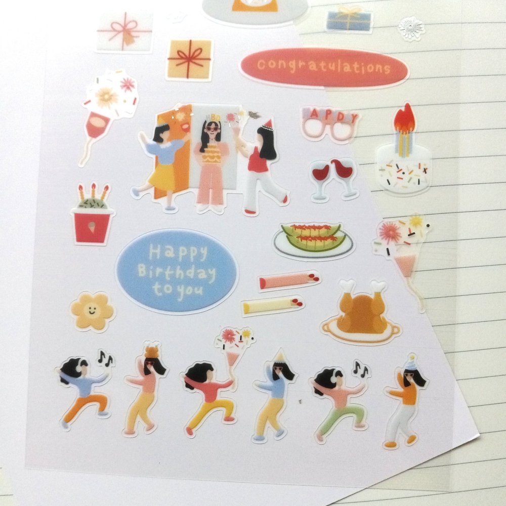 Cartela de Adesivos Suatelier | Congratulations