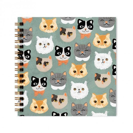 Scrapbook - Álbum de Fotos da Estampa Carinhas de Gato - Physalis Estúdio