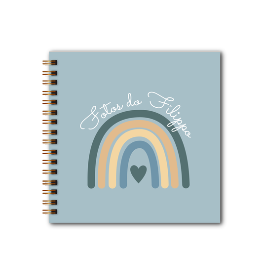 Scrapbook - Álbum de Fotos Arco-íris Baby Azul