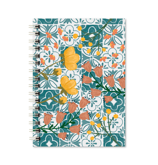 Caderno A5 | Azulejo Floral