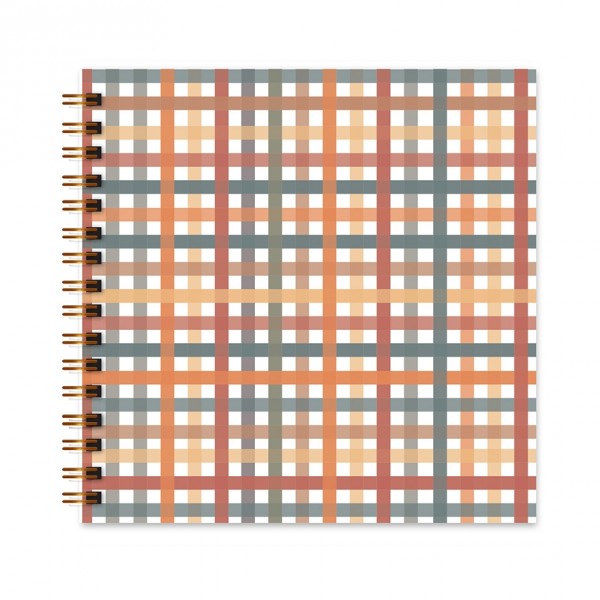 Scrapbook - Álbum de Fotos da Estampa Xadrez Baby - Physalis Estúdio