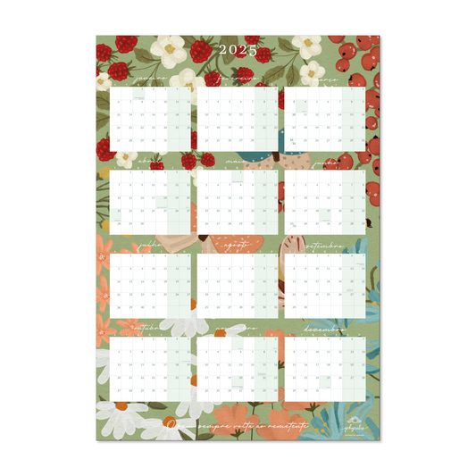 Calendário de Parede | Jardim das Borboletas