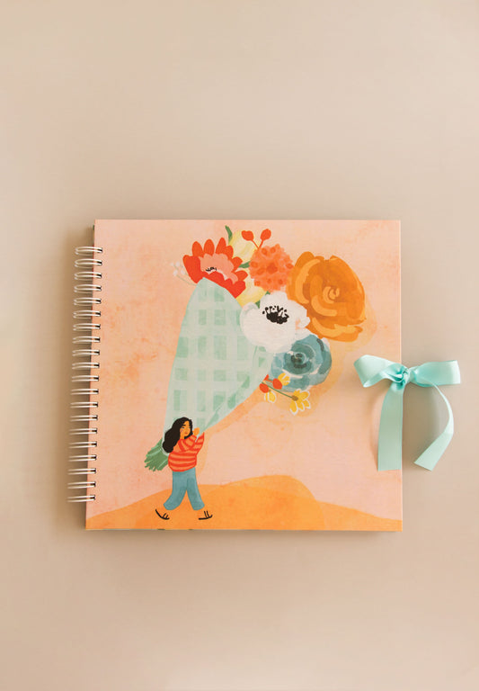 Scrapbook - Álbum de Fotos da Estampa Buquê