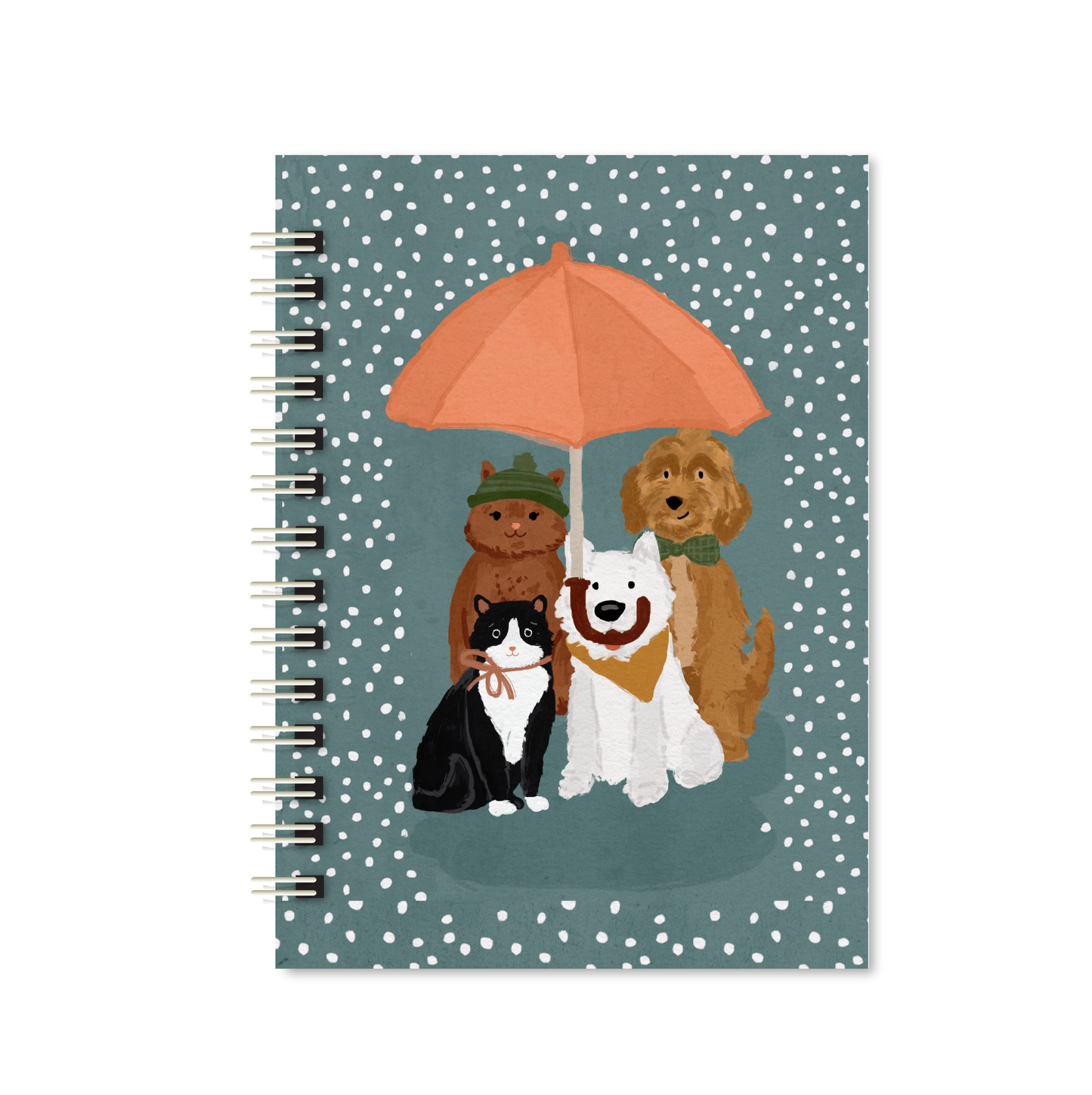 Caderno A4 | Dogs na chuva