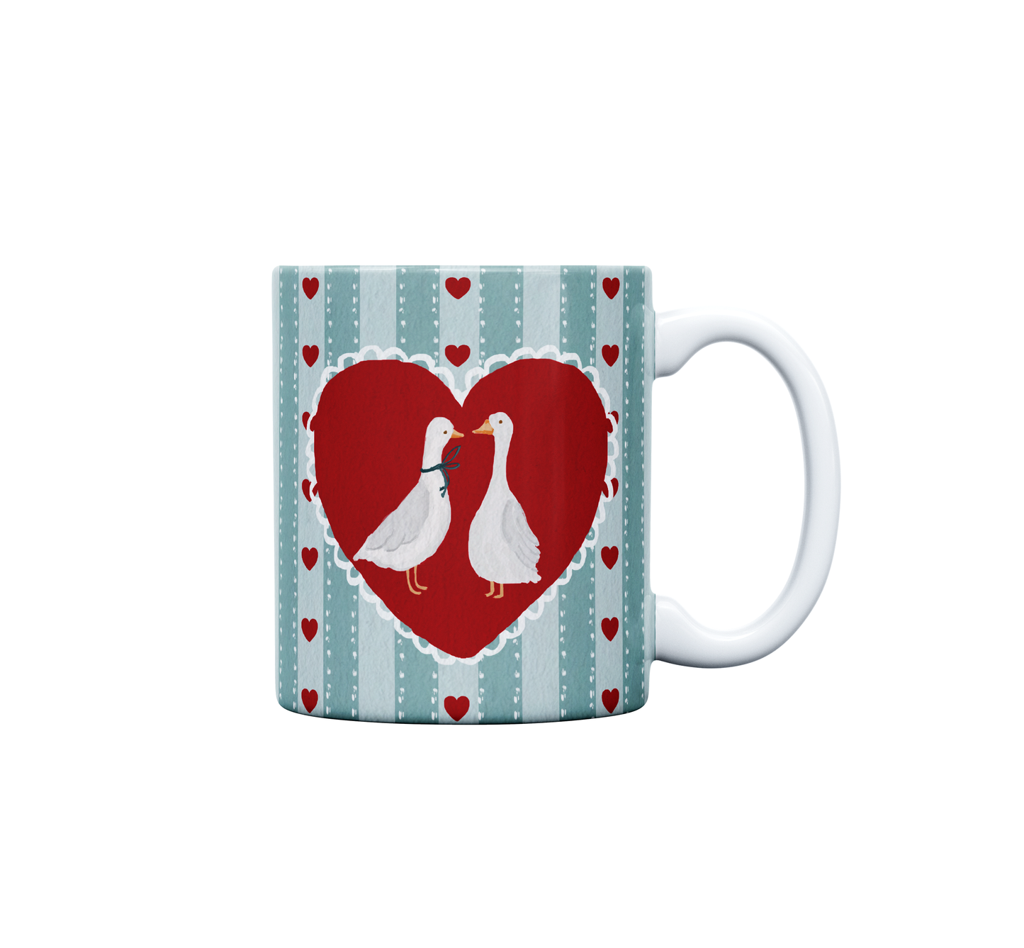 Caneca de Porcelana | Vintage LoveBirds