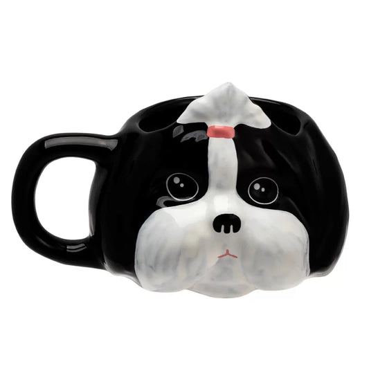 Caneca de Porcelana Shih-tzu - Preto