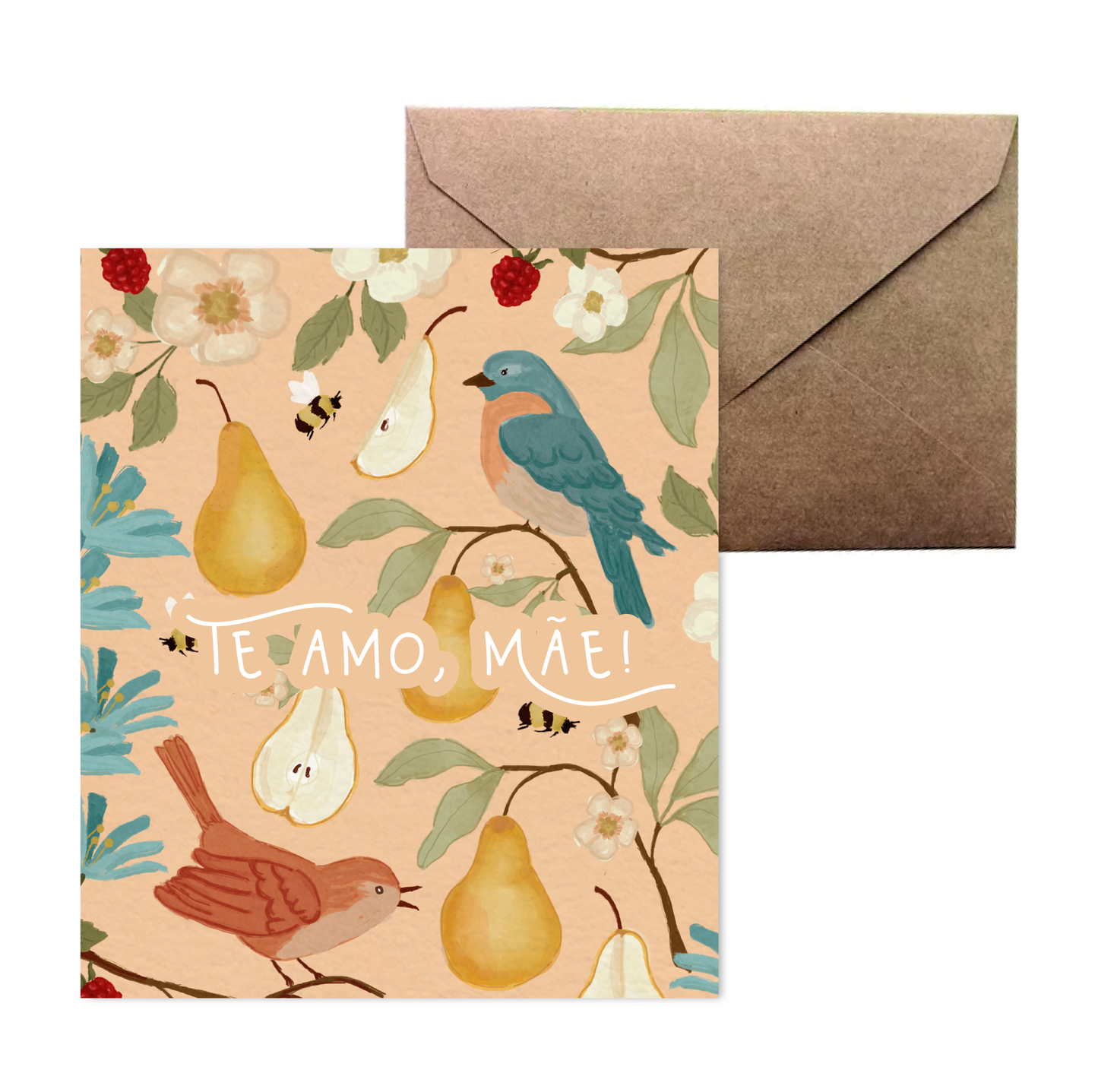 Cartão Dia das Mães | Pássaros Rosé