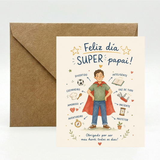 Cartão Dia dos Pais | Super Pai