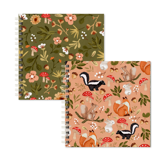 Kit 02 Scrapbooks | Bosque Rosa + Flores do Bosque