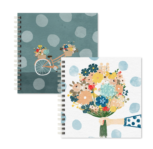 Kit 02 Scrapbooks | Ramo de Flores + Bici