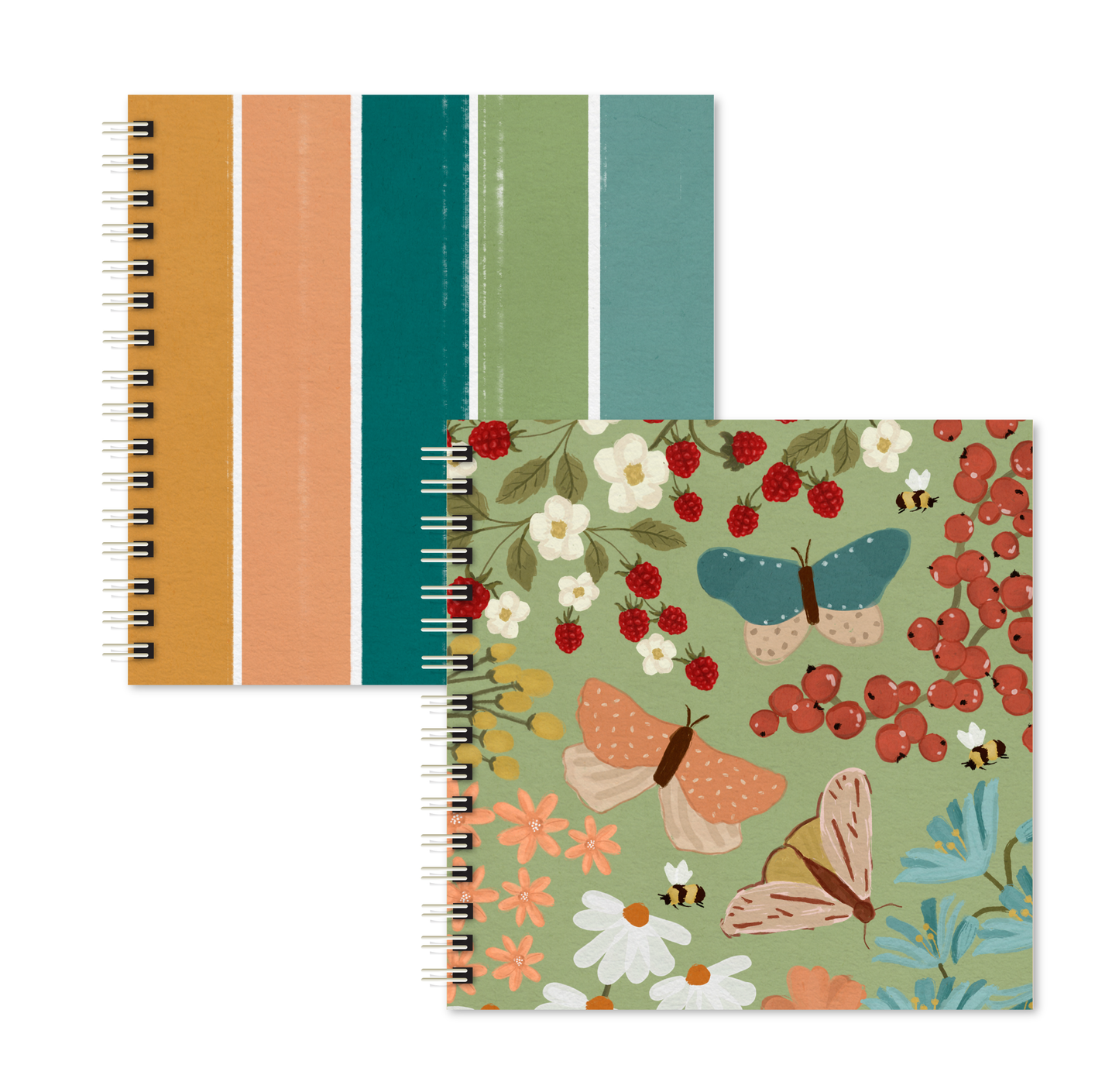 Kit 02 Scrapbooks | Jardim das Borboletas + Listrado Fábula