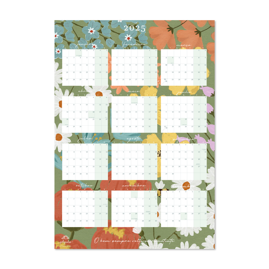 Calendário de Parede | Flores do Campo