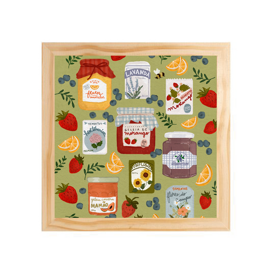 Quadro com moldura Pinus | Feito em Casa