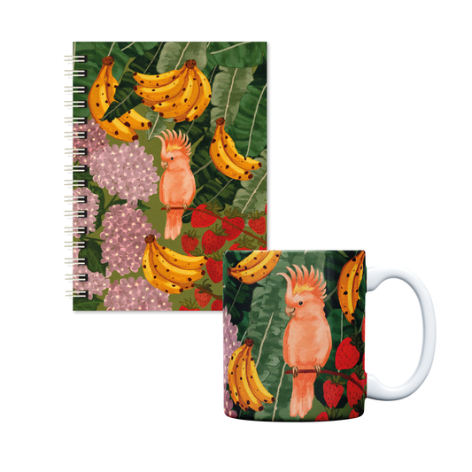 KIT Caderno A5 e caneca | Verão Alegre