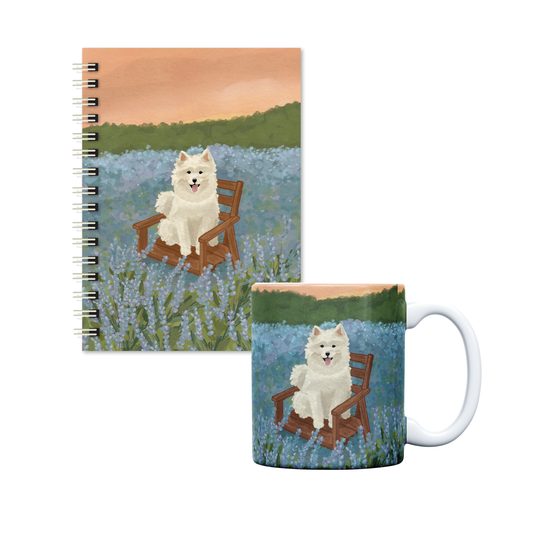 KIT Caderno A5 e caneca | Jardim da cAUmaria