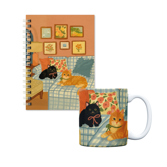 KIT Caderno A5 e caneca | Domingo no Sofá