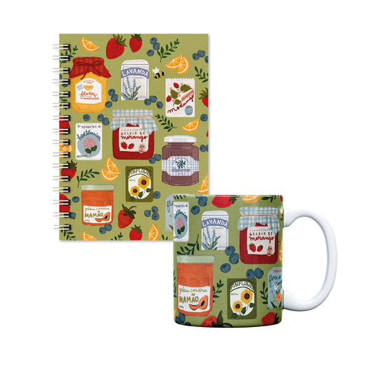 KIT Caderno A5 e caneca | Feito em Casa
