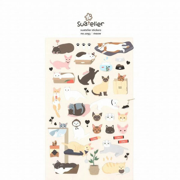 Cartela de Adesivos Suatelier | Meow