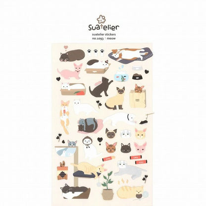 Cartela de Adesivos Suatelier | Meow