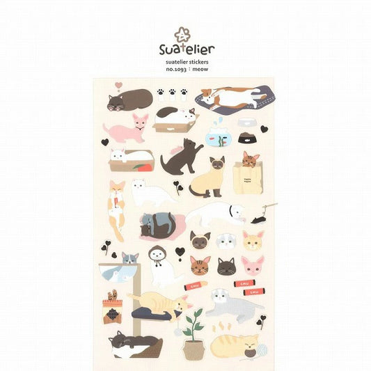 Cartela de Adesivos Suatelier | Meow