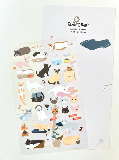 Cartela de Adesivos Suatelier | Meow