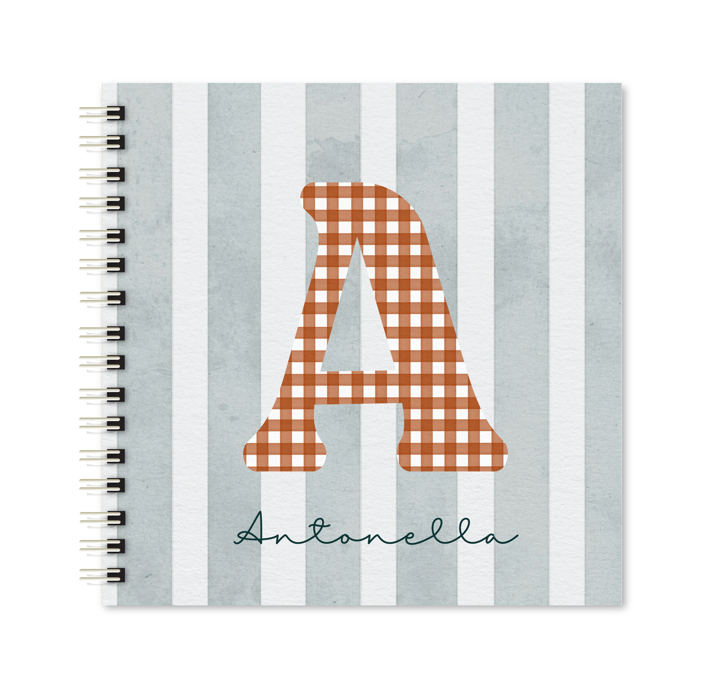 Scrapbook - Álbum de Fotos | Inicial Xadrez+Listrado