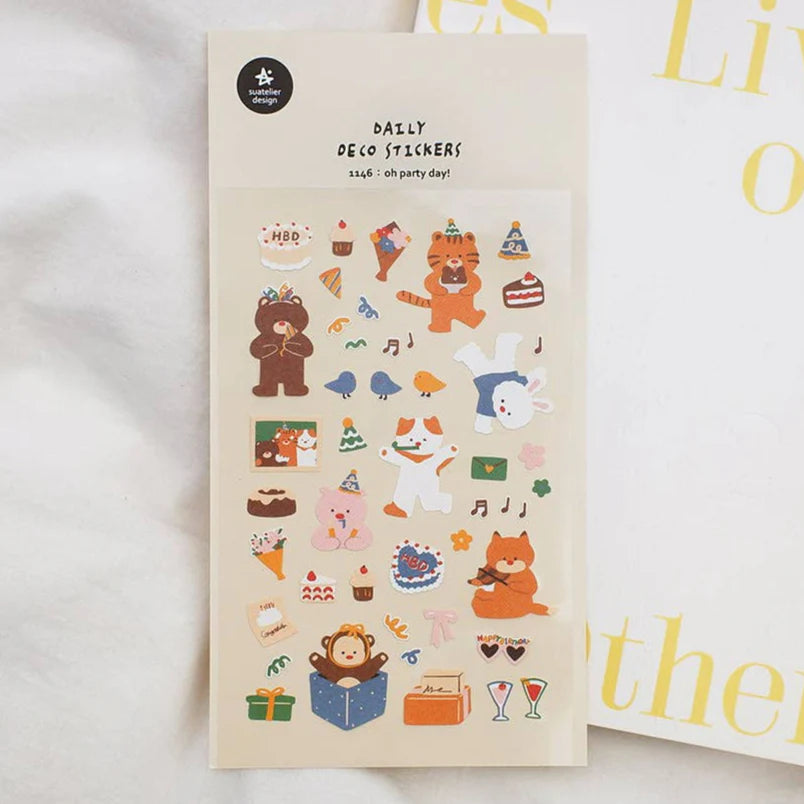 Cartela de Adesivos Suatelier | Oh Party Day