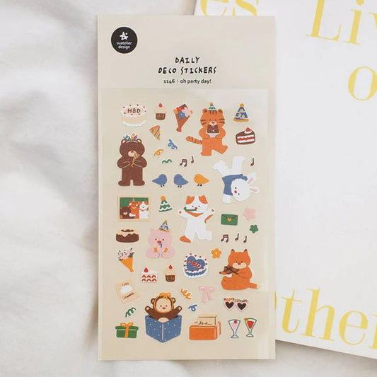 Cartela de Adesivos Suatelier | Oh Party Day