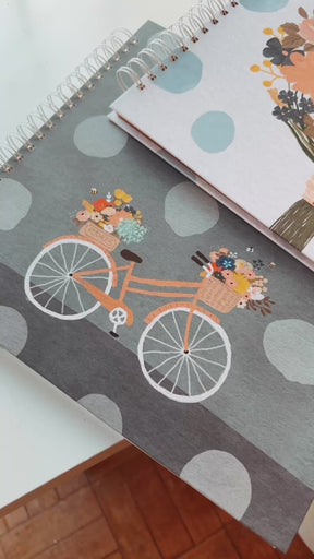 Kit 02 Scrapbooks | Ramo de Flores + Bici