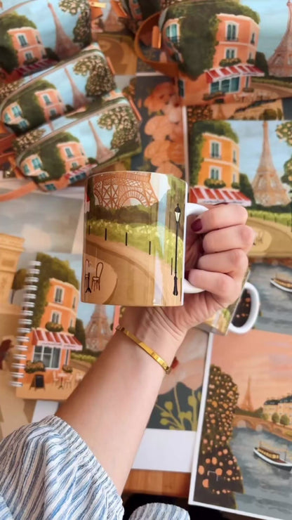 Caneca de Porcelana | Manhãs na Torre - ilustração aproximada